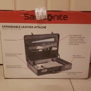 NIB Samsonite Leather Briefcase Organizer